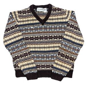 VTG Nuggets Women's Knit Fair Isle Sweater Knit Sz  Small